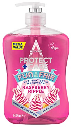 Astonish Fun of the Fair Protect and Care Moisturising Hand Wash Soap, Rasberry Ripple, 600ml