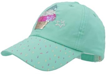 maximo Kids Girl-Cap,Ice Wendepailletten, Metallverschluß 47/-49 fair Aqua