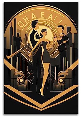 Vintage Art Poster Jazz & Dance Poster Dekorative Malerei Leinwand Wandposter und Kunstdruck Modern Familie Schlafzimmer Dekor Poster 30 x 45 cm