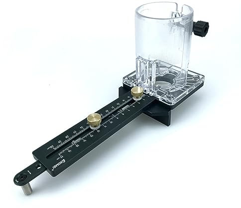 BURLOE Circle Taglio Jig for Trimming Machine, Legno Router Fresatura Cerchio Slotting Base Trim Accessori per Strumenti di Lavorazione del Legno Fai da Te,Nero