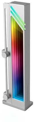 Mars Gaming MCA-GCB, Soporte para Tarjeta Gráfica, Iluminación ARGB Infinity Mirror, Soporte GPU con Sincronización ARGB, Base Magnética Antideslizante, Compatibilidad Universal, Gris Plateado