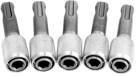 Treki 5 Stück SDS Plus Adapter auf Bit [6,35 MM] SDS Plus Bohrerhalter, SDS Plus Bithalter Adapter Konverter von Rundschaft auf Sechskantschaft für Schlagbohrer Hammerbohrer