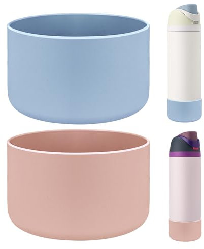 HEYSKAY 2PCS Silicone Boot for Owala Flask Water Bottle 24oz 32oz 40oz Anti-Slip Protective Sleeve for Owala Twist,FreeSip and Flip Stainless Steel Water Bottle BPA-Free Boot Bottom Base