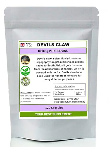 Devils Claw Capsules 100% Natural Pure no additives (Harpagophytum) (120)