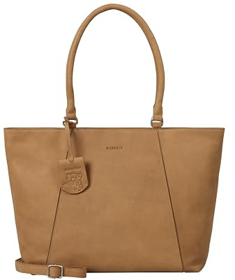 Burkely Special Sara Grand sac fourre-tout 15.6 – Sac Ordinateur Femme en Cuir – Grand Sac Cabas de Travail Élégant avec Bandoulière – Sac Business pour Ordinateur Portable