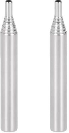WMUVAZA Soufflet Paille INOX, 2 pièces Soufflet de Poche Tube de Feu Poche en Acier Inoxyable Télescopique Feu de Camp Outil pour Camping Voyage Survie Extérieur Cheminée tube à feu à percussion