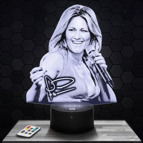 Lampephoto.fr - H. Fischer 3D Lampe, Touch Nachtlicht, Deutsche Sängerin Dekoidee Geschenk für Männer und Frauen Fischer Erwachsenen-Nachtlicht Dekoration Geschenk für Männer und Frauen originell, TOP