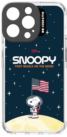case&me Peanuts Hülle für iPhone 14 Pro Hülle, iPhone Snoopy Schutzhülle, Kameraschutz, Geschützte Tasten, Blau