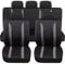 Auto Accessori Lupex Universal Autositzbezüge-Set LS09 Farbe Grau vorne und hinten aus Polyester Utilitaria No Suv