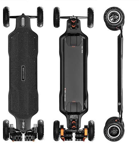 Exway Atlas Pro Gear 2WD All-Terrain Off Road Elektro-Skateboards, Spitzengeschwindigkeit von 57 Kph, 39 Kilometer Reichweite, 3200W Dual Motor, IP55 Wasserdicht, Professionelles Elektro-Longboard für