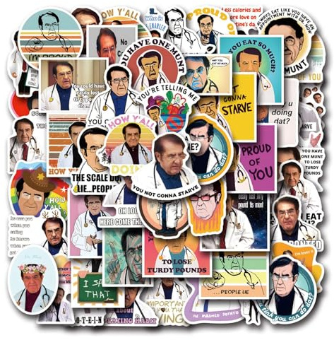 Dr Now Doctor Stickers, Doktor Sticker 50 Stück, Lustige Küchen Kühlschrankaufkleber, Multifunktionales Küchenzubehör, Langlebig Und Wasserdicht, Einfach Zu Verwenden Und Wiederzuverwenden