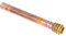 tecuro Tauchhülse G 1/2 Zoll, Länge 200 mm x Ø 14,0 mm, Messinggewinde mit angelöteter Küpferhülse, für Tanks, Speicher, Warmwasserboiler zur Aufnahme vom Temperaturfühler für Regelung - TH1215200