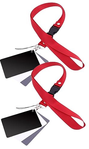 HOMSFOU 2 Set fotografo carta per il bilanciamento del bilanciamento del grigio riferimento per il bilanciamento del accessori fotografici professionali