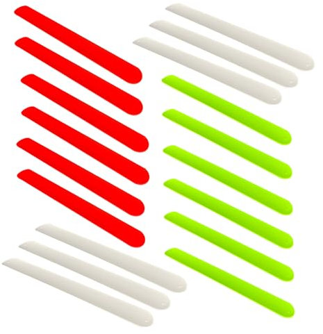 Whyzsjnclg Wrapping Paper Holder, 18PCS 8.5 Inch Silicone Flip Wraps Flip Wrapping Paper Clamps White Red Green Slap Bracelet for Wrapping Paper, Poster Wrapping Paper Slap Bands