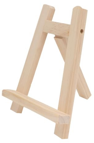 GARVALON Kleiner Holz Tischstaffelei A-rahmen Fotorahmenhalterung Dreiecksstaffelei 15x20cm für Atelier Präsentation und Wohnkultur
