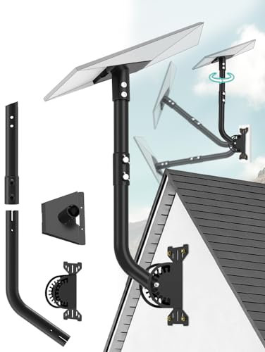 Mwin Support Starlink Gen 3, Support Mural Ajustable à 180° Support de Toit, Kit Starlink Internet Satellite avec Adaptateur et Tube Starlink Gen 3