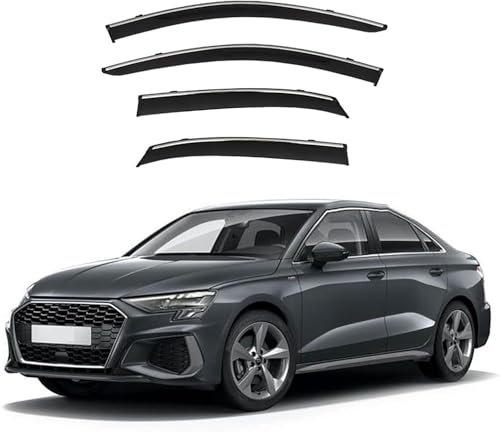 ZaoFenZ Car Wind Deflectors for Audi A3(Saloon) MK4 8Y 2021, Keep Your Car Ventilated in Rain, Reduce Wind Turbulence Tinted In Channel, Accessories