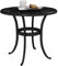 Outsunny Outdoor Garden Table, Cast Aluminium Patio End Table with Anti-slip Foot Pads for Garden, Patio, Balcony, 60 x 52.5cm, Black