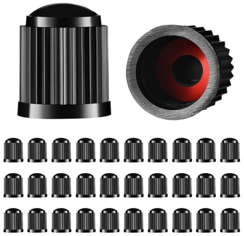 JEYORZY 30 Pcs Tapas de Válvula de Neumático, Tapones Valvula Coche, Tapones Valvulas Ruedas, Cubiertas Universales para SUV, Coches, Bicicletas, Motocicletas, Camiones, Atornillado