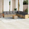 Iiaky 10-TLG. Garten-Sofagarnitur mit Kissen Outdoor Sitzgruppe Lounge Set Balkon Outdoor Furniture TerassenmöBel AußEn Lounge Beige Poly Rattan // 3260148