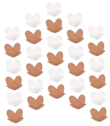 HOLIDYOYO 100piezas Bandejas De Papel Kraft para Chocolates Separadores para Bombones y Trufas Embalaje De Dulces Color Natural