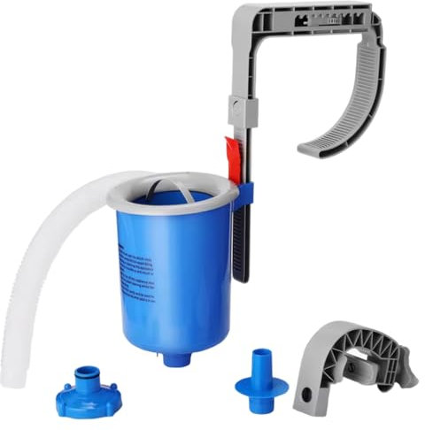Dorccsi Skimmer para Piscina elevada, Cesta de Skimmer de Montaje en Pared para Piscina elevada con Manguera, Cesta extraíble y Soporte de Altura Ajustable para Estanque, de para pi