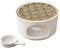 Toolvvik Estufa de Té de Cerámica Más Cálida, Estufa de Té Portátil para Acampar, Vela Samovar, Calentador de Té para Viajes Al Aire Libre, Calentador de Té Plano para Catering