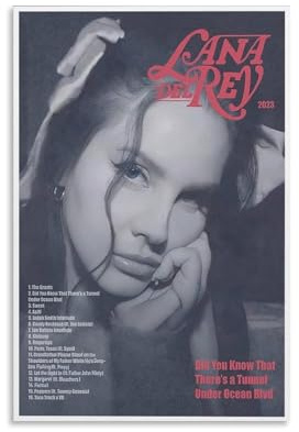 RYTRHNCV Poster mit Vintage-Sängerin Lana Del Rey, ästhetischer Leinwand-Kunstdruck, Heimdekoration für Schlafzimmer, Wohnzimmer, 30 x 45 cm, ungerahmt