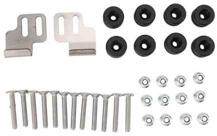 Fictory Attaches latérales pour valises de moto, fixation sécurisée en métal, facile à installer, solution de montage durable pour coffre arrière