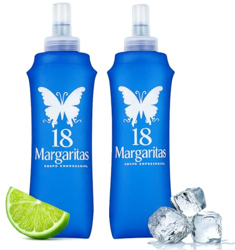Genérico Botella de agua plegable 2X1 Soft Flask, Botella de Hidratación BPA FREE para Running, Bolsa de Hidratación Deportiva, Botella de Agua Reutilizable. Muy Resistente. (500ML - 2 UDS)