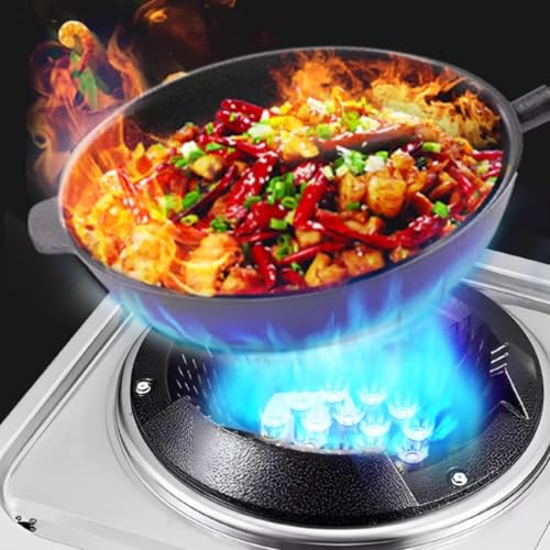 40kW Edelstahl Outdoor Gaskocher mit Einstellbarem Druckregler und 1,5 M Langem Stahlflexschlauch mit Abnehmbaren Beinen, für Camping und Grillpartys