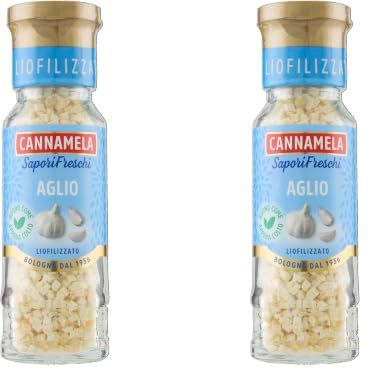 Cannamela - Liofilizzati, Aglio, Confezione da 54g. Gusto Fresco Naturale. Ideale per soffritti, sughi, zuppe, carni, pesce, patate, bruschette. Inumidire il prodotto prima di qualsiasi utilizzo