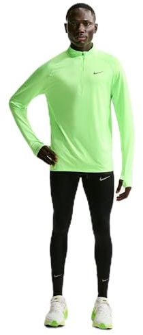 Nike Herren Stride Dri-fit Midlayer-laufoberteil Mit Halbreißverschluss Für Running Top, Lime Blast/Reflective Silv, L EU