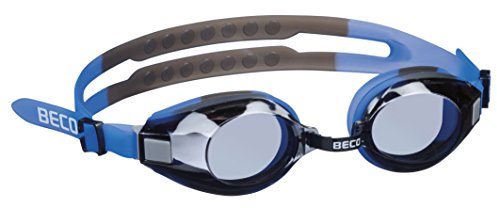 Beco BECO Unisex – Erwachsene Arica Profischwimmbrille, blau/grau, One Size