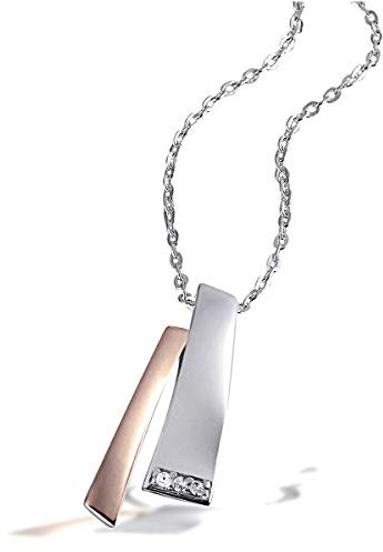 Goldmaid Damen-Halskette 925 Sterlingsilber Bicolor Diamanten (0.03 ct)