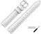 MARBURGER Uhrenarmband 18mm Leder Weiss Silber Alligator Prägung Mit Naht - Montage Set 1431820000120