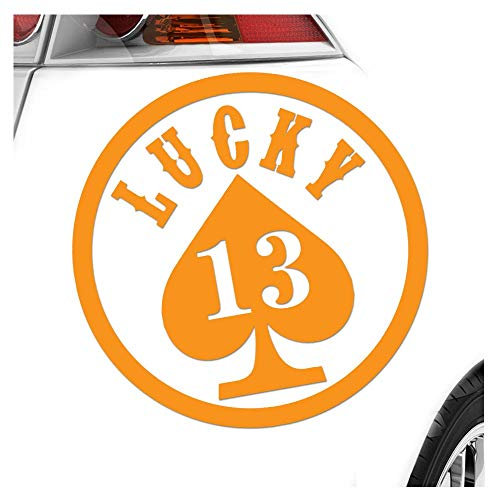 Kiwistar - Autoaufkleber - Lucky 13 - Heckscheibenaufkleber - Aufkleber für Auto Kfz Fahrrad, LKW, Truck Mofa