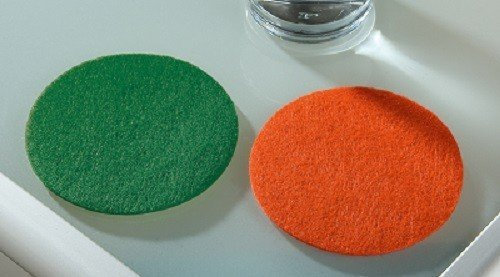 GILDE Filzuntersetzer rund Filz Untersetzer 4er Set, Varianten:rund dunkelgrün