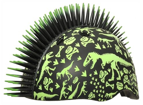 Raskullz T-Rex Bonez Mohawk Helmet, 3+ (48-52Cm), Black/Indigo