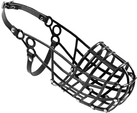 Don Pare 107 Windhund Rennmaulkorb In Schwarz Für Lurcher Sloughi Saluki Hunde Mit Langen Schlanken Schnauzenformen mit verstellbarem Riemen ? Maulkorb fürs Training oder Rennen