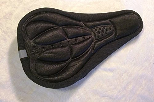 CarbonEnmy Gel 3D Fahrrad Sattel Bezug Satteldecke Sattelschutz Polster (Schwarz)