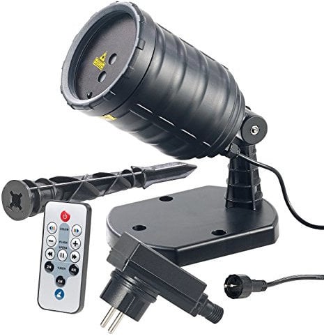Lunartec Star Shower: Laser-Projektor mit Sternenregen-Lichteffekt, Fernbedien., Timer, IP65 (Laser Projektor Weihnachten, Laser Projektor Hauswand, Weihnachtsbeleuchtung)