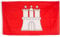 SCAMODA Bundes- und Länderflagge aus wetterfestem Material mit Metallösen, Outdoor Fahne & Flagge (Hamburg) 150x90cm
