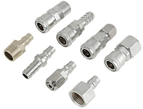 Juego de conexión rápida,Fydun 8PCS BSP 1/2 Manguera de compresor de aire neumático Juego de conector de enchufe de enchufe de acoplamiento rápido