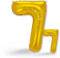 FUNXGO® folienballon 7 gold - 2 Stück -100cm & 38cm- Luftballon Zahl 7-7.geburtstag - Ballon 7 Deko zum Geburtstag, Hochzeit, Jubiläum oder Fest, Party - Ballon 7 gold
