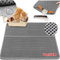 Tappetino per Lettiera per Gatti 70x55cm, Tappetino Lettiera Gatto Taglia Grande Tappeto per Lettiera Gatto Doppio Strato per Toilette per Gatti Chiusa Autopulente, Facile da Pulire Il Pavimento