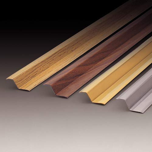 Inofix Perfil de transición, perfil de compensación, compensación de altura continua para laminado, alfombra, parqué y azulejos, 98,5 x 4 x 1,2 cm (largo x ancho x alto) autoadhesivo (madera clara)