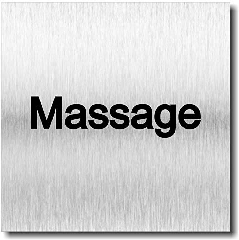 Türschild Massage UV Druck 12 x 12cm - 3mm Aluverbund - Made in Germany - Art.Nr. 2049
