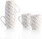 UNITED COLORS OF BENETTON. BENETTON- BE111 Set 4 Tazze 11 cm 360 ml New Bone China Design Punti Colorati Casa Benetton, Ceramica