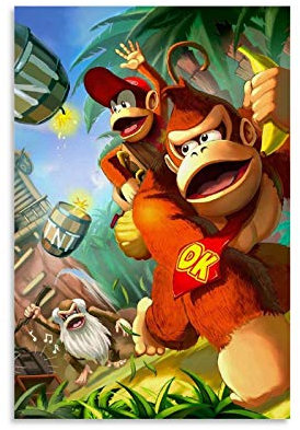 GIUU Donkey Kong Collection Ps2 Leinwand Kunst Poster und Wandkunst Bilddruck Moderne Familienzimmer Dekor Poster 12x18inch(30x45cm)